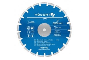 Алмазный отрезной диск для асфальта 350 мм, HT6D748, Hogert цена и информация | Механические инструменты | kaup24.ee