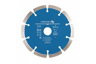 Teemantlõikeketas betoonile 125 mm, Hogert, HT6D742 цена и информация | Механические инструменты | kaup24.ee