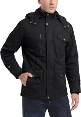 Мужская хлопковая зимняя куртка MAGCOMSEN, черная цена и информация | Мужские куртки | kaup24.ee