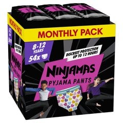 Pampers Ninjamas Pidžaamapüksid Heart, 54 tk, 27-43 kg hind ja info | Mähkmed | kaup24.ee