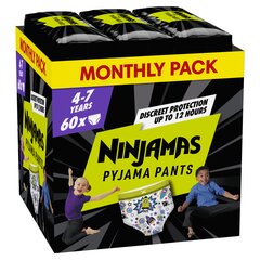 Pampers Ninjamas Pidžaamapüksid Space, 60 tk, 17-30 kg цена и информация | Подгузники | kaup24.ee