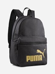 Puma seljakott PHASE, must-kuld hind ja info | Naiste kotid | kaup24.ee