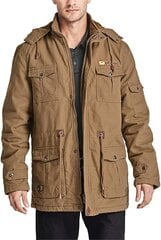 Мужская хлопковая зимняя куртка TACVASEN, бежевая цена и информация | Мужские куртки | kaup24.ee