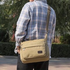 Мужская хлопковая сумка через плечо CHENGZI, хаки цена и информация | Мужские сумки | kaup24.ee