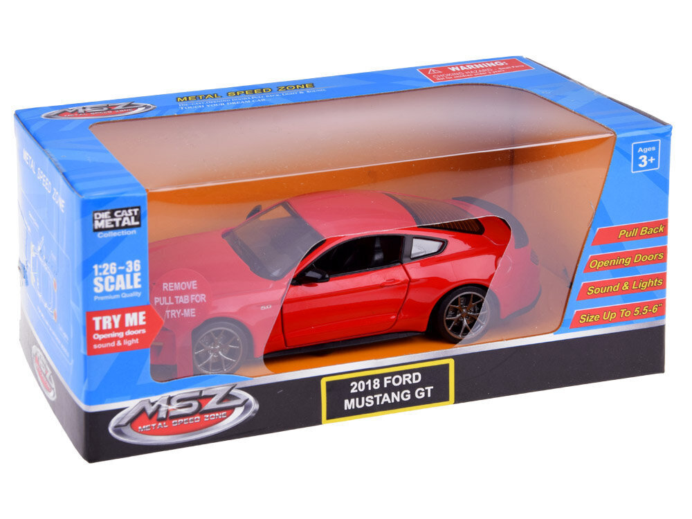 Metallist automudel Ford Mustang gt, punane hind ja info | Poiste mänguasjad | kaup24.ee