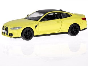 металлическая модель автомобиля - bmw m4, желтый цена и информация | Игрушки для мальчиков | kaup24.ee