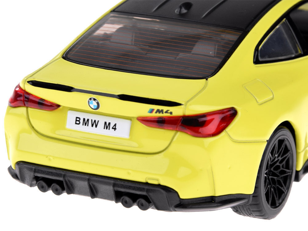 Metallist automudel BMW M4, kollane hind ja info | Poiste mänguasjad | kaup24.ee