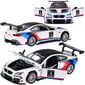 Metallist sportauto BMW M6 GT3, valge hind ja info | Poiste mänguasjad | kaup24.ee