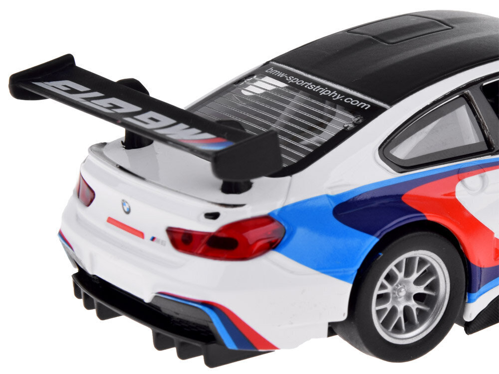 Metallist sportauto BMW M6 GT3, valge hind ja info | Poiste mänguasjad | kaup24.ee