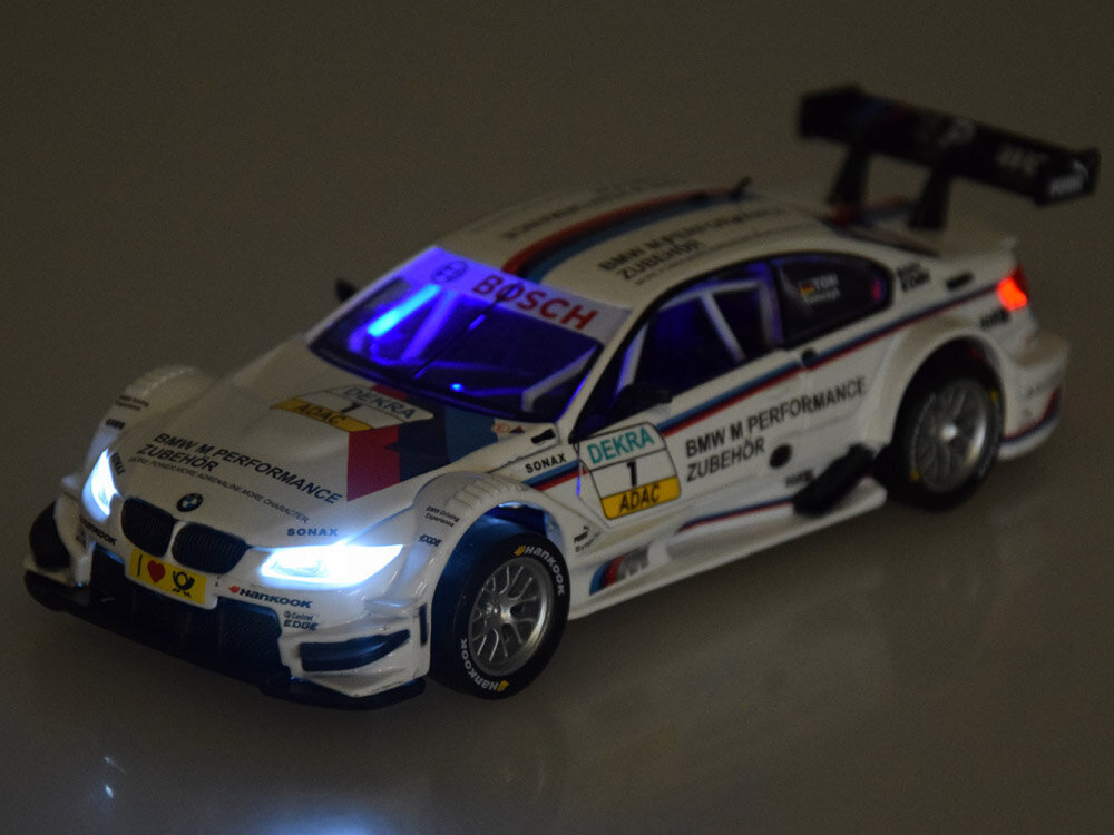 Metallist sportauto BMW M3 DTM, valge hind ja info | Poiste mänguasjad | kaup24.ee