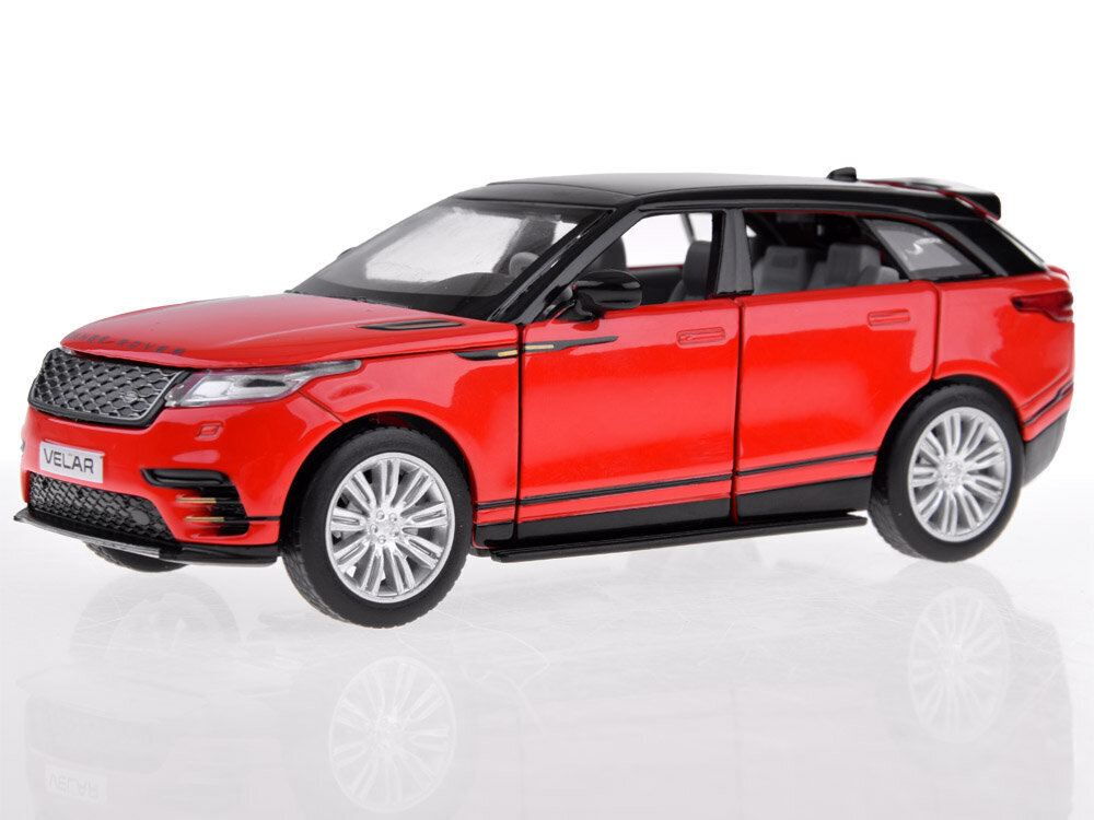 Metallist automudel Range Rover Velar, punane hind ja info | Poiste mänguasjad | kaup24.ee