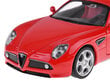 Metallist automudel Alfa Romeo 8C, punane hind ja info | Poiste mänguasjad | kaup24.ee