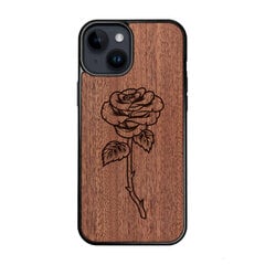 Деревянный чехол для iPhone 15 FoxysCraft, Rose, красное дерево цена и информация | Чехлы для телефонов | kaup24.ee