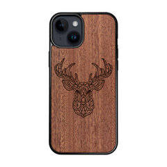 Деревянный чехол для iPhone 15 FoxysCraft, Deer, красное дерево цена и информация | Чехлы для телефонов | kaup24.ee