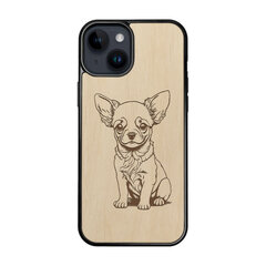 Деревянный чехол для iPhone 15 FoxysCraft, Chihuahua, ольха цена и информация | Чехлы для телефонов | kaup24.ee