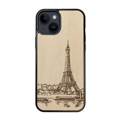 Деревянный чехол для iPhone 15 FoxysCraft, Eiffel tower, ольха цена и информация | Чехлы для телефонов | kaup24.ee