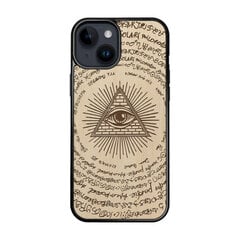 Деревянный чехол для iPhone 15 FoxysCraft, Illuminati eye of providence, ольха цена и информация | Чехлы для телефонов | kaup24.ee