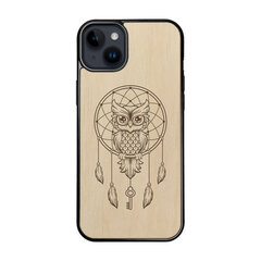 Деревянный чехол для iPhone 15 Plus FoxysCraft, Owl dream catcher, ольха цена и информация | Чехлы для телефонов | kaup24.ee