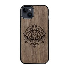 Деревянный чехол для iPhone 15 Plus FoxysCraft, Lotus, ореховое дерево цена и информация | Чехлы для телефонов | kaup24.ee