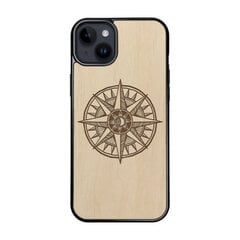 Деревянный чехол для iPhone 15 Plus FoxysCraft, Compass, ольха цена и информация | Чехлы для телефонов | kaup24.ee