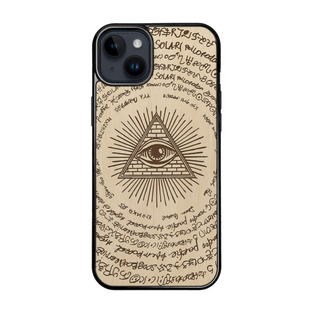 Puidust ümbris iPhone 15 Plus FoxysCraft, Illuminati eye of providence цена и информация | Telefoni kaaned, ümbrised | kaup24.ee