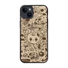 Деревянный чехол для iPhone 15 Plus FoxysCraft, Cartoon Heart, ольха цена и информация | Чехлы для телефонов | kaup24.ee