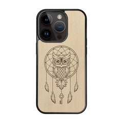 Деревянный чехол для iPhone 15 Pro FoxysCraft, Owl dream catcher, ольха цена и информация | Чехлы для телефонов | kaup24.ee