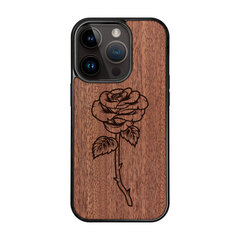 Деревянный чехол для iPhone 15 Pro FoxysCraft, Rose, красное дерево цена и информация | Чехлы для телефонов | kaup24.ee