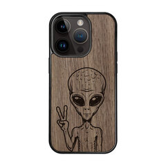 Деревянный чехол для iPhone 15 Pro FoxysCraft, Alien, ореховое дерево цена и информация | Чехлы для телефонов | kaup24.ee
