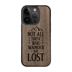 Puidust ümbris iPhone 15 Pro FoxysCraft, Not all who wander are lost цена и информация | Чехлы для телефонов | kaup24.ee