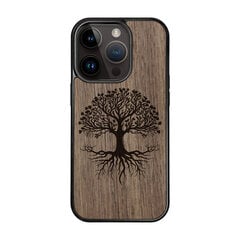 Деревянный чехол для iPhone 15 Pro FoxysCraft, Tree of life, ореховое дерево цена и информация | Чехлы для телефонов | kaup24.ee