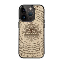 Деревянный чехол для iPhone 15 Pro FoxysCraft, Illuminati eye of providence, ольха цена и информация | Чехлы для телефонов | kaup24.ee