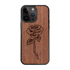 Деревянный чехол для iPhone 15 Pro Max FoxysCraft, Rose, красное дерево цена и информация | Чехлы для телефонов | kaup24.ee