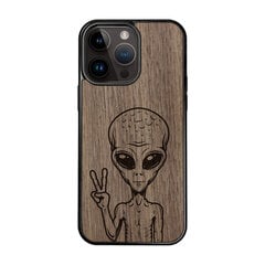 Деревянный чехол для iPhone 15 Pro Max FoxysCraft, Alien, ореховое дерево цена и информация | Чехлы для телефонов | kaup24.ee