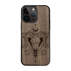 Деревянный чехол для iPhone 15 Pro Max FoxysCraft, Ram skull, ореховое дерево цена и информация | Чехлы для телефонов | kaup24.ee