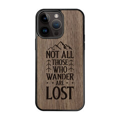 Puidust ümbris iPhone 15 Pro Max FoxysCraft, Not all who wander are lost цена и информация | Чехлы для телефонов | kaup24.ee