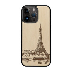 Деревянный чехол для iPhone 15 Pro Max FoxysCraft, Eiffel tower, ольха цена и информация | Чехлы для телефонов | kaup24.ee