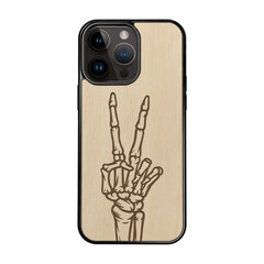 Деревянный чехол для iPhone 15 Pro Max FoxysCraft, Skeleton hand, ольха цена и информация | Чехлы для телефонов | kaup24.ee