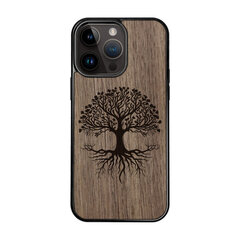 Деревянный чехол для iPhone 15 Pro Max FoxysCraft, Tree of life, ореховое дерево цена и информация | Чехлы для телефонов | kaup24.ee