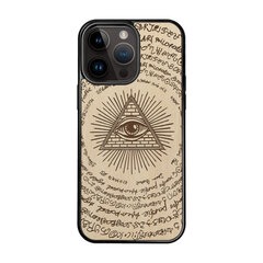 Деревянный чехол для iPhone 15 Pro Max FoxysCraft, Illuminati eye of providence, ольха цена и информация | Чехлы для телефонов | kaup24.ee