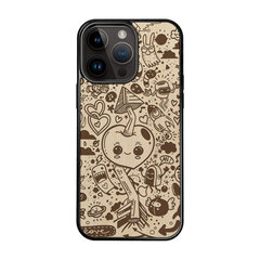 Деревянный чехол для iPhone 15 Pro Max FoxysCraft, Cartoon Heart, ольха цена и информация | Чехлы для телефонов | kaup24.ee