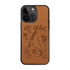 Кожаный чехол для iPhone 15 Pro Max FoxysCraft, Space Whale цена и информация | Чехлы для телефонов | kaup24.ee