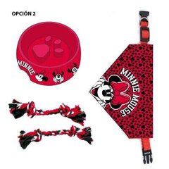 Mängu- ja hoolduskomplekt koertele Cerda For Fan Pets Minnie Mouse, punane цена и информация | Ошейники, подтяжки для собак | kaup24.ee