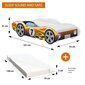 Laste voodi 140x70 cm, iGLOBAL, Auto Car Bed, Corvetta + madrats, kameeleon цена и информация | Lastevoodid | kaup24.ee