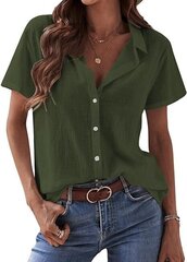 Женская рубашка Maavoki, зеленая цена и информация | Женские блузки, рубашки | kaup24.ee