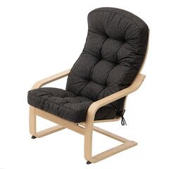 Подушка для кресла Hobbygarden Ikar, черная цена и информация | Подушки, наволочки, чехлы | kaup24.ee
