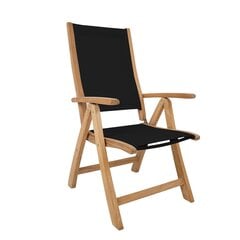 Söögilauakomplekt BALI 6-tooliga, must цена и информация | Комплекты уличной мебели | kaup24.ee