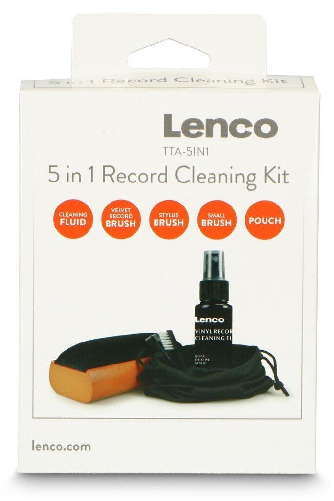 Lenco vinüülplaadi puhastuskomplekt, 5 tk цена и информация | Puhastusvahendid | kaup24.ee