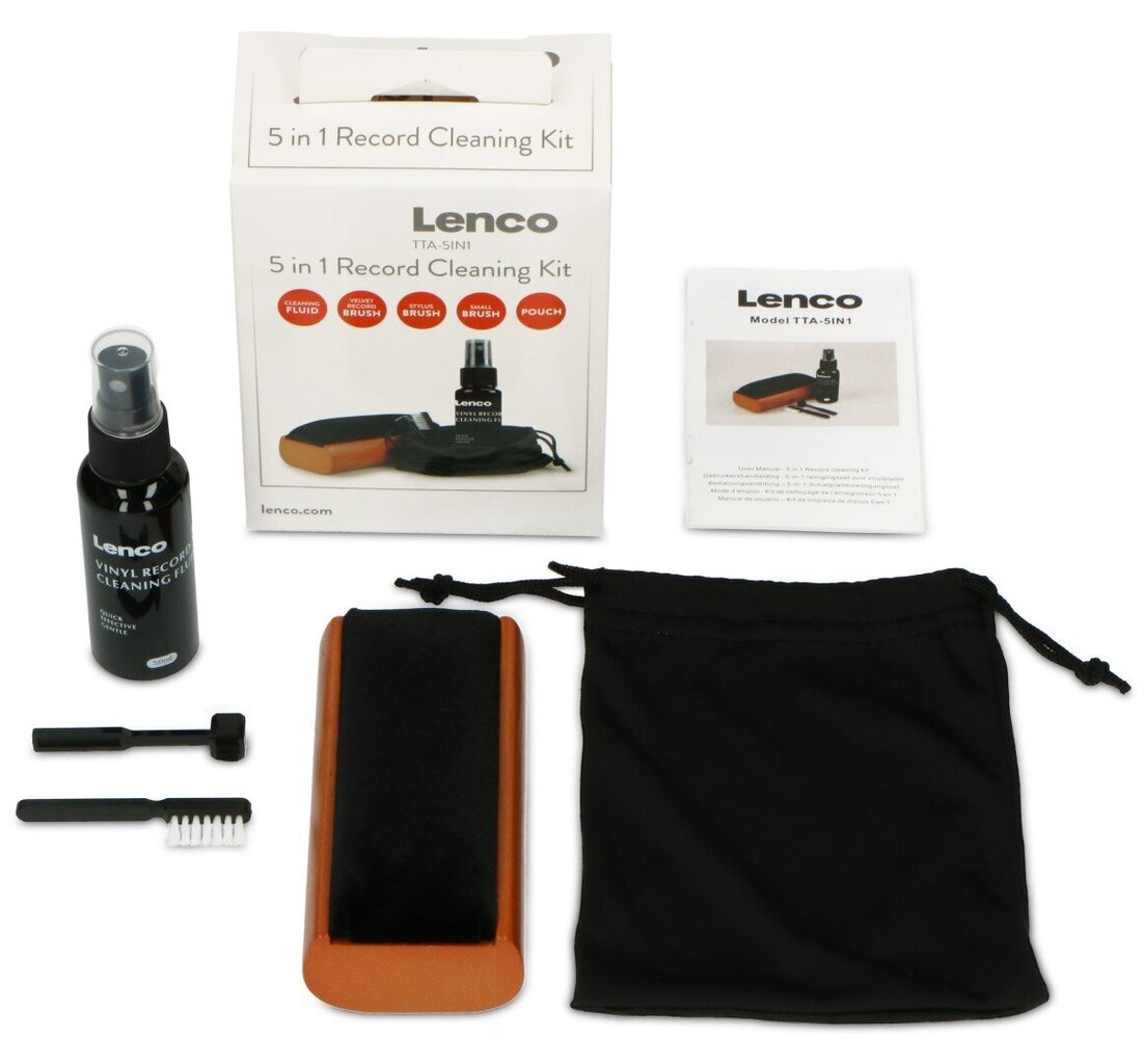 Lenco vinüülplaadi puhastuskomplekt, 5 tk hind ja info | Puhastusvahendid | kaup24.ee