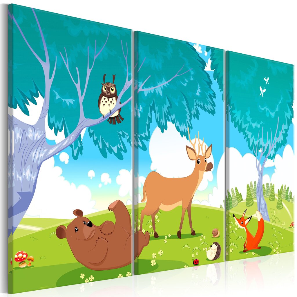 Maal - Friendly Animals (3 Parts) hind ja info | Seinapildid | kaup24.ee